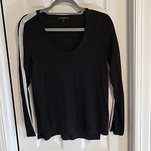 Stella & Dot scoop neck with silver stripe